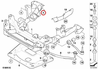 Tornillo de brida OEM 31103450537 para BMW E83. Original BMW.
