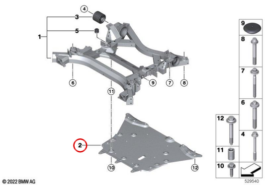 Suporte de braço de suspensão OEM 31106894792 para BMW G30, G31, G32, G11, G12, G14, G15, G16. BMW genuíno.