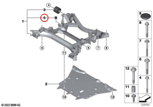 Aluminum Address Support OEM 31107915375 for BMW G60, G61, G68, G70, I20. Original BMW.