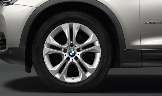 Alloy wheel Double Spoke design 605 OEM 36116862886 for BMW F25 (X3) and F26 (X4). Original BMW.