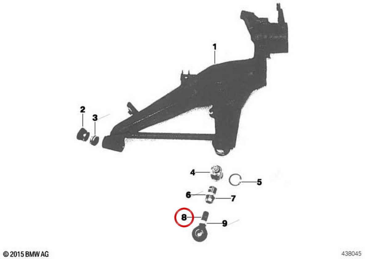 Sospensione Rontula OEM 31112220762 per BMW E34, E32. BMW originale.