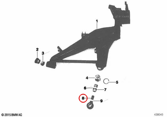 Sospensione Rontula OEM 31112220762 per BMW E34, E32. BMW originale.