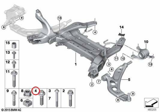 ASA OEM 31116860760 screw for BMW F45, F46. Original BMW.
