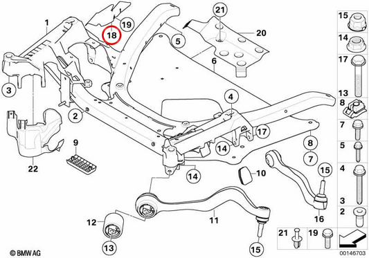 Protettore termico destro OEM 31146770410 per BMW E60, E61, E63, E64. BMW originale.