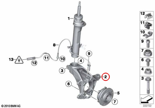 Manga de eixo dianteira esquerda OEM 31219808399 para MINI Countryman R60, Paceman R61. Original MINI