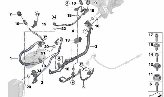 Valvola di chiusura del condizionamento dell'aria OEM 64509316233 per BMW F30, F31, F34, F32, F33, F36. BMW originale.