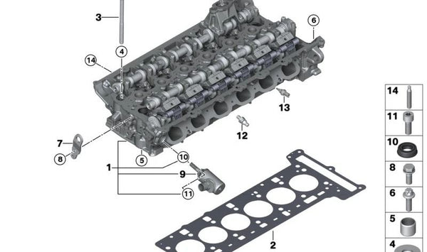 Arandela de estanqueidad OEM 11128695451 para BMW G20, G21, G22, G23, G26, G60, G70, G45, G05, G18, G06, G07, G09. Original BMW.