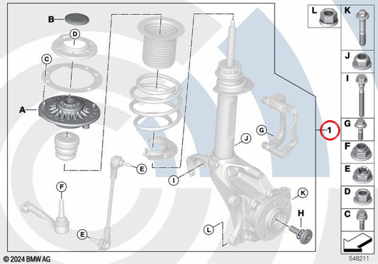 OEM 31305B3A3E5 Suspensionsunterstützungsreparaturkit für Mini F56, F57 (einschließlich Cooper S, One, JCW). Original Mini.