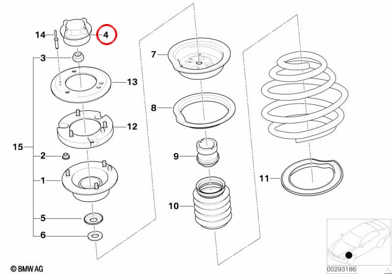 Tampa protetora OEM 31306774021 para BMW E81, E82, E87, E87N, E88, E46, E90, E90N, E91, E91N, E92, E92N, E93, E93N, E84, E89. BMW genuíno.