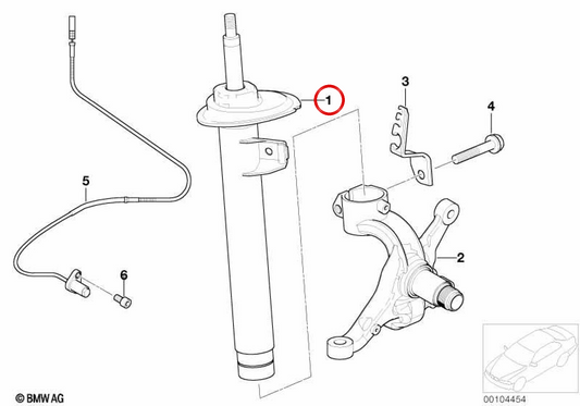 Absorbatteur avant gauche OEM 31316785585 pour BMW E86. BMW d'origine.