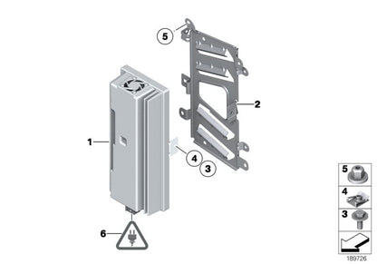 Amplificador de sistema Top-HiFi OEM 65126835039 para BMW X5 E70, X5 E70 LCI, X6 E71, Z4 E89. Original BMW.