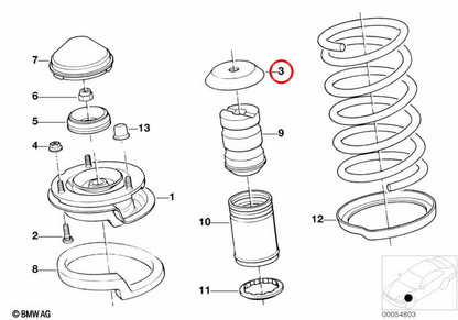 Washers de support OEM 31321139423 pour BMW E36, E46, E34, E39, E32, E38, E31, E52. BMW d'origine.