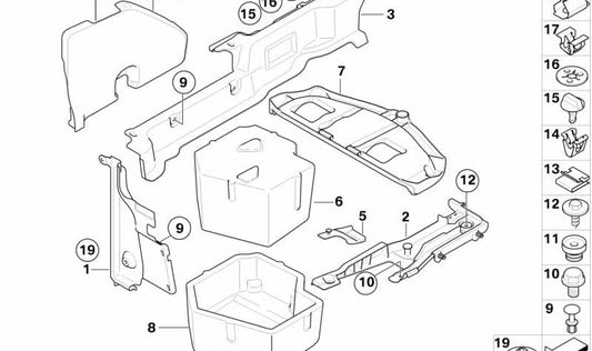 Prise en charge du tuyau hydraulique gauche pour la série BMW 3 E93, E93N (OEM 51476960797). BMW d'origine