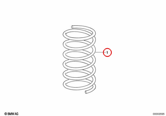 SUSPENSION Spring OEM 31331137164 pour BMW E34. BMW d'origine.