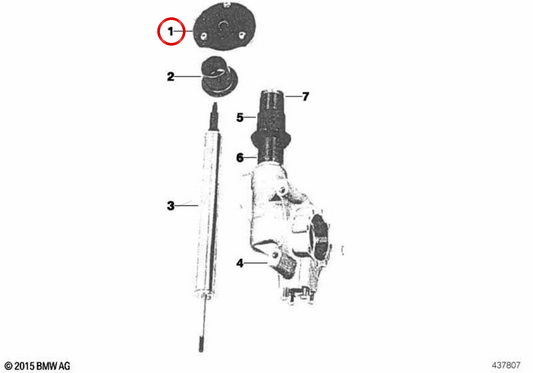 Rolamento de suporte de suspensão OEM 31332223402 para BMW E46. BMW genuíno.