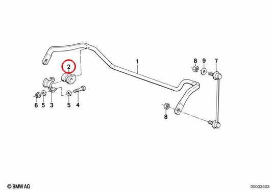 SILELENTBLOCK Alimentation Alimentation OEM 31351135748 pour BMW E30. BMW d'origine.