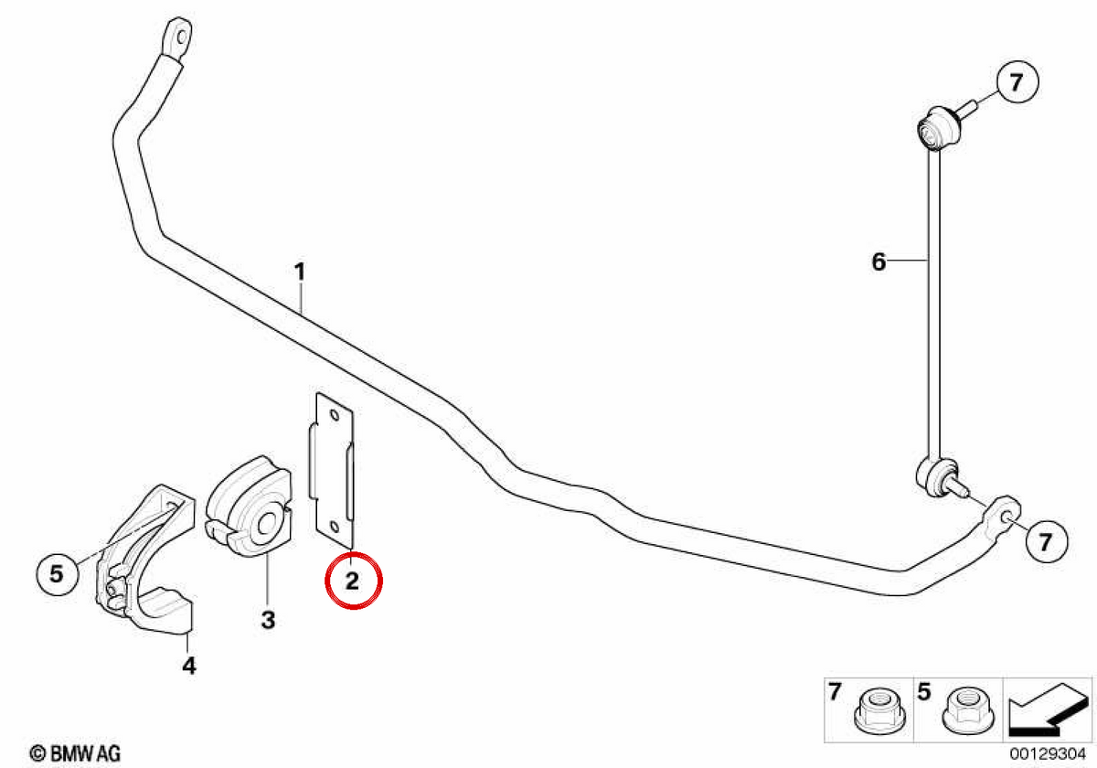 Piastra di supporto della sospensione OEM 31356765913 per BMW E60, E61, E63, E64, E65, E66. BMW originale.