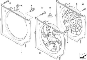 Lüfter + Gehäuse 390W für Bmw E46. Original-Ersatzteile
