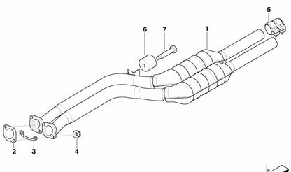 Tuerca hexagonal con arandela para BMW Z4 E85 (OEM 18207528128). Original BMW