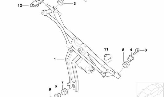 Brazo limpiaparabrisas delantero OEM 61618229130 para MINI R50, R53, Cabrio R52. Original MINI.