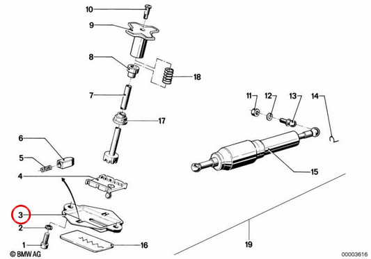 Logement OEM 31421232270 pour BMW R50. BMW d'origine.