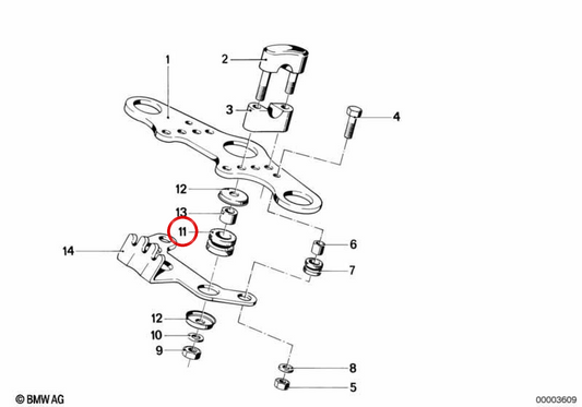 GROMMET DI GUSTA OEM 31421235620 per BMW E30, E36, E46, Z3. BMW originale.