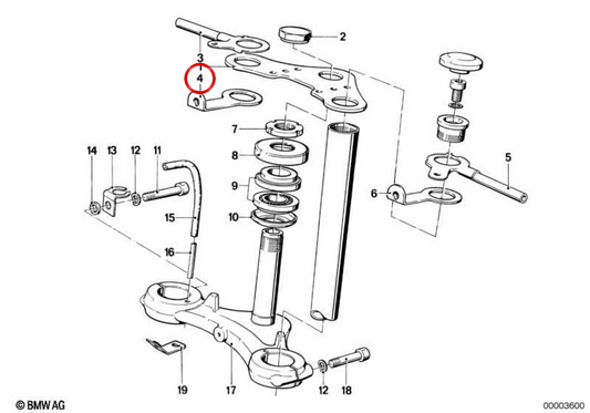 Soporte de suspensión derecho (Winkel rechts) OEM 31421451340 para BMW E34. Original BMW.