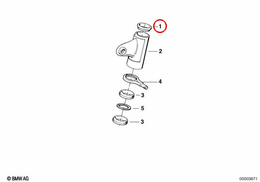Anello di gomma OEM 31421452141 per BMW E32, E34. BMW originale.