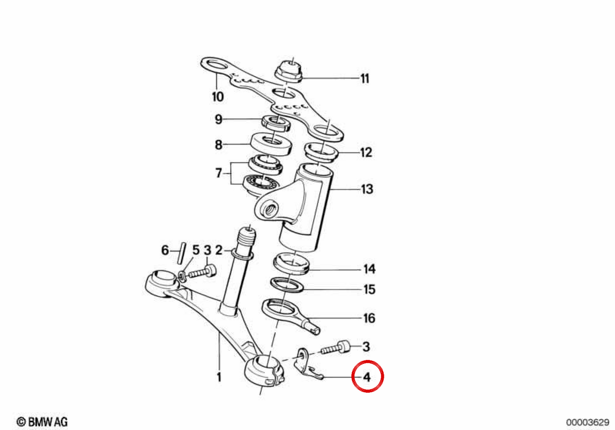 OEM hose support 31421454580 for BMW E32, E34. Original BMW.