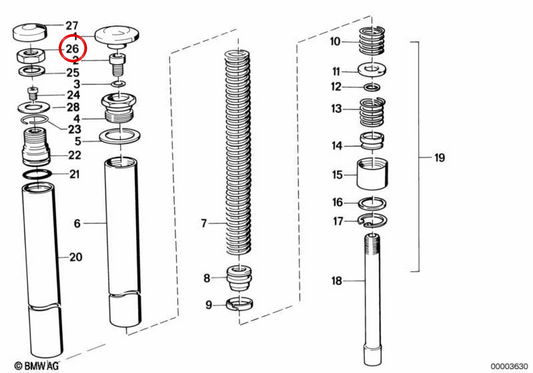 Écrou hexagonal OEM 31421454959 pour BMW E30, E36, Z1. BMW d'origine.