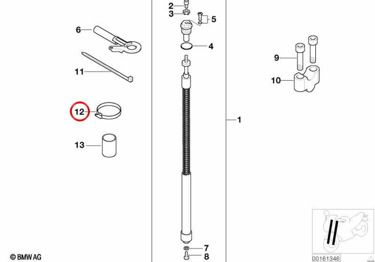 Abrazadera de manguera OEM 31421458226 para BMW E28, E30, E34, E36, E46, Z3, Z4. Original BMW.