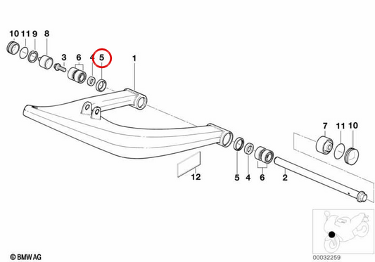 Wellendichtring OEM 31422314426 für BMW Motorräder R 850 GS, R 1100 GS, R 1150 GS, R 1200 C, R 1200 CL … und mehr. Original BMW Motorrad