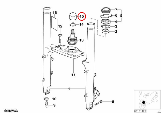 Cubierta negra OEM 31422314711 para motos BMW R1300GS, R1250GS, K1600GT, K1200S, R1200RT, R1200C… y más. Original BMW Motorrad.