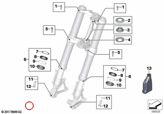 Cojinete de rodillo cónico OEM 31427663941 para motos BMW F700GS, F650GS, F800GS, R80GS... y más. Original BMW Motorrad.