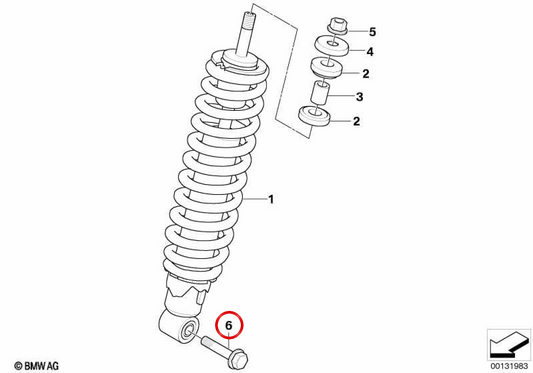 Vis de réglage avant OEM 31427686733 pour motos BMW R1200GS, R1200RT, R1200R... et plus. BMW Motorrad d'origine.