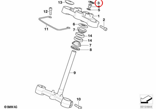 OEM insert support 31427713948 for BMW motorcycles C 650 GT, F 800 GT, F 800 R... and more. Original BMW Motorrad.