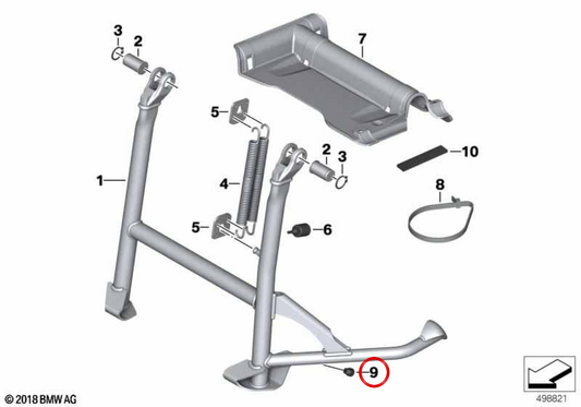 Tope limitador delantero OEM 31427719251 para motos BMW F750GS, F850GS, F900R, F900XR... y más. Original BMW Motorrad.