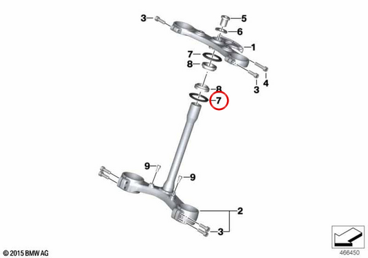 Parapolvere OEM 31427725193 per BMW Motorrad C 600 Sport, C 650 Sport, C 650 GT. BMW Motorrad originale.