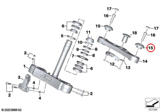 Schwarze Verschlusskappe OEM 31428102918 für BMW Motorrad R 18, R 18 Roctane. Original BMW Motorrad.