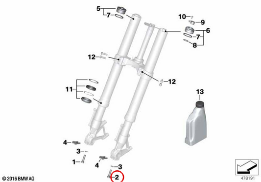 Zylinderschraube M10x1,25x60 OEM 31428550166 für BMW Motorrad R 1200 R, R 1250 R, R 1200 RS, R 1250 RS, S 1000 R, S 1000 XR. Original BMW Motorrad.