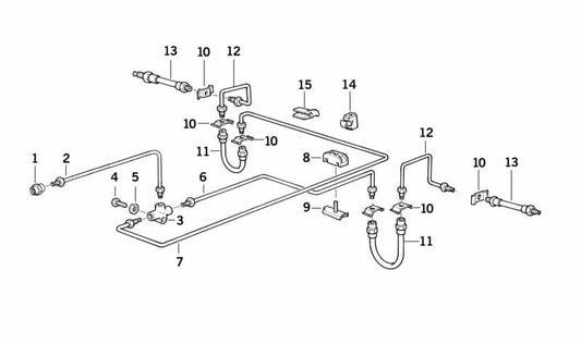 Pipe pour BMW E34 Series 5 (OEM 34326755518). BMW d'origine