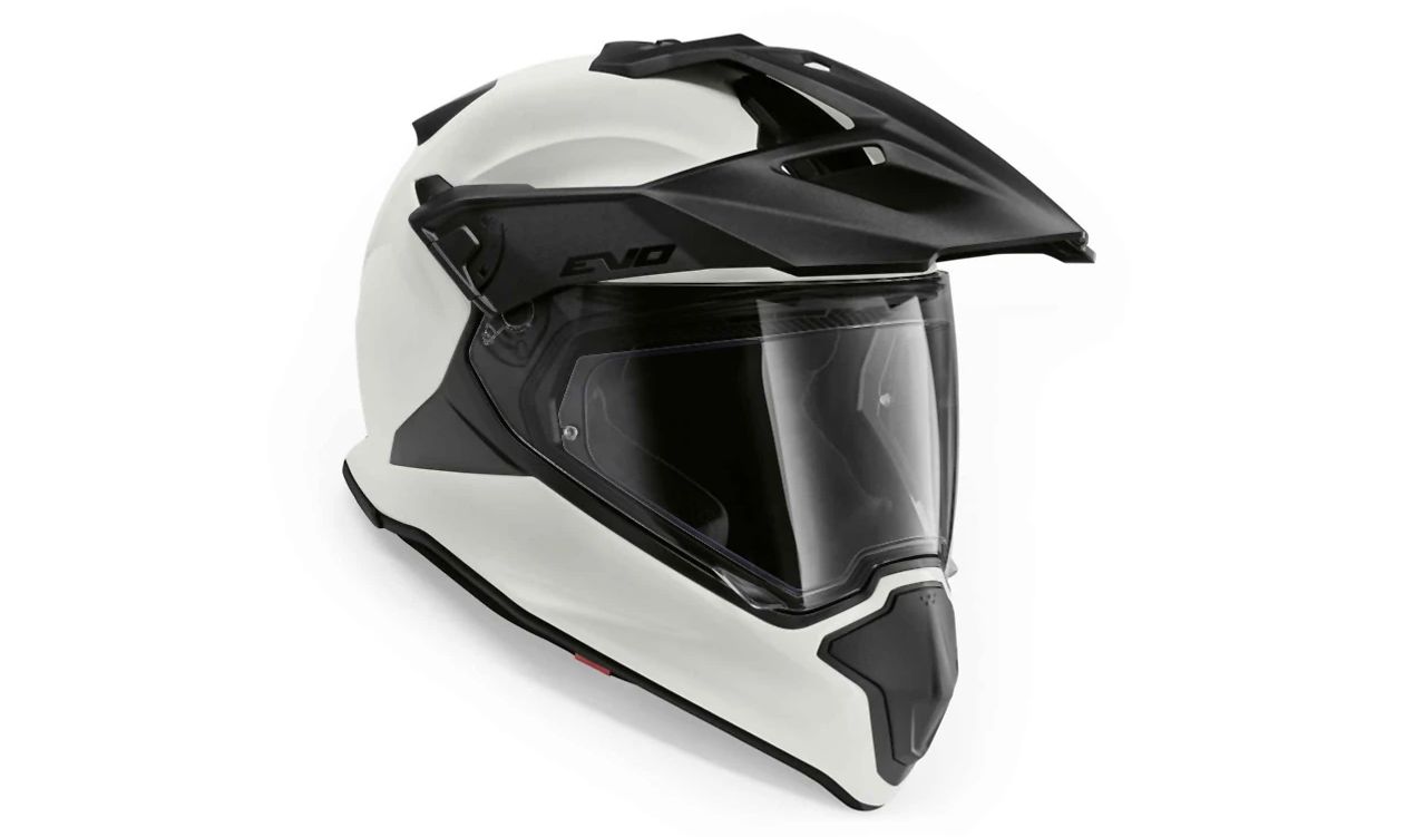 Capacete GS Carbon Evo tamanho 54/55 cor Branco Claro OEM 76317922384 para motocicletas BMW. Originais BMW Motorrad.