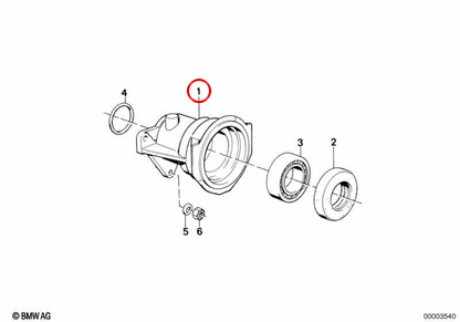 OEM differential support 31531211281 for BMW E30. Original BMW.