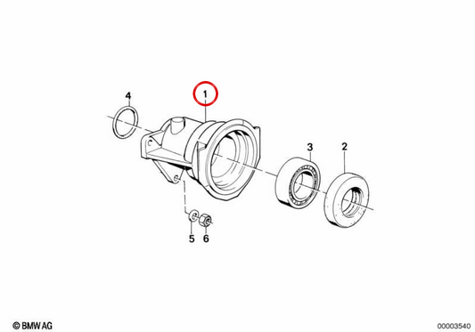 OEM differential support 31531211281 for BMW E30. Original BMW.