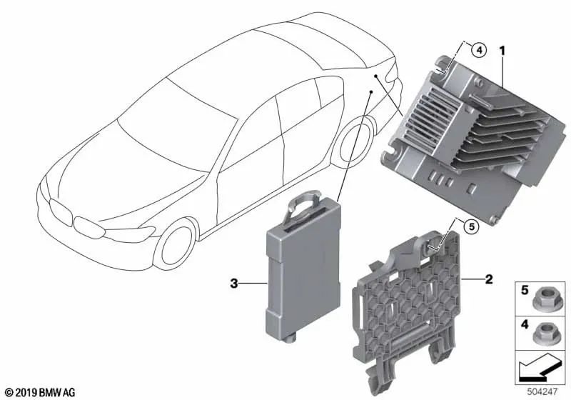 Module CI Plus - Carte de télévision pour BMW G20, G21, G28, G80, G22, G23, G26, G82, G83, F90, G30, G31, G32, G11n, G12N, F91, F92, F93, G14, G15, G16, F97, G01, F98, G02, F95, G05, F96, G06, G07, G09, G29 (OEM 65128792114). BMW d'origine.
