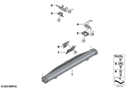 Front right side mesh support cover for BMW G21, G21N, G81 (OEM 51479496210). Original BMW.