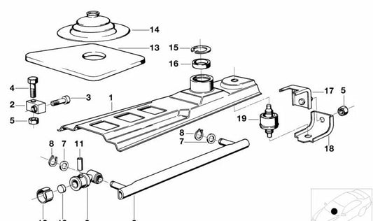 Varilla de cambio recta OEM 25111220536 para BMW E21, E30, E23. Pieza original BMW.