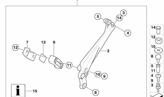 Porta maletas derecho OEM 46547680364 para BMW Motorrad R 1200 GS K25 (2003-2012). Original BMW Motorrad.
