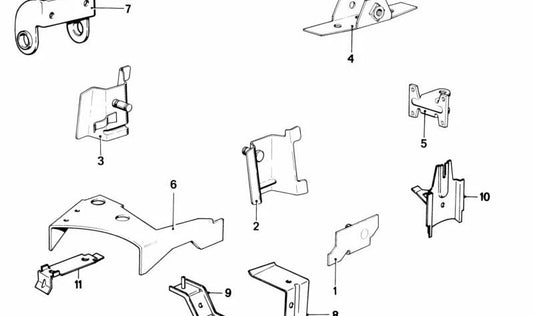Prise en charge du débit d'air OEM 41141915972 pour BMW E23. BMW d'origine.