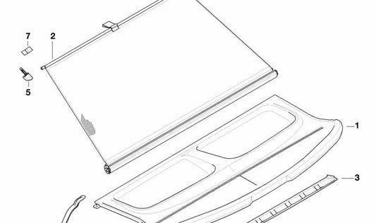 Soporte de fijación OEM 51462268843 para BMW E36. Original BMW.